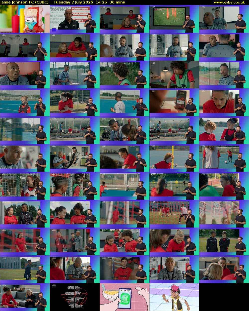 Jamie Johnson FC (CBBC) Tuesday 7 July 2026 14:25 - 14:55
