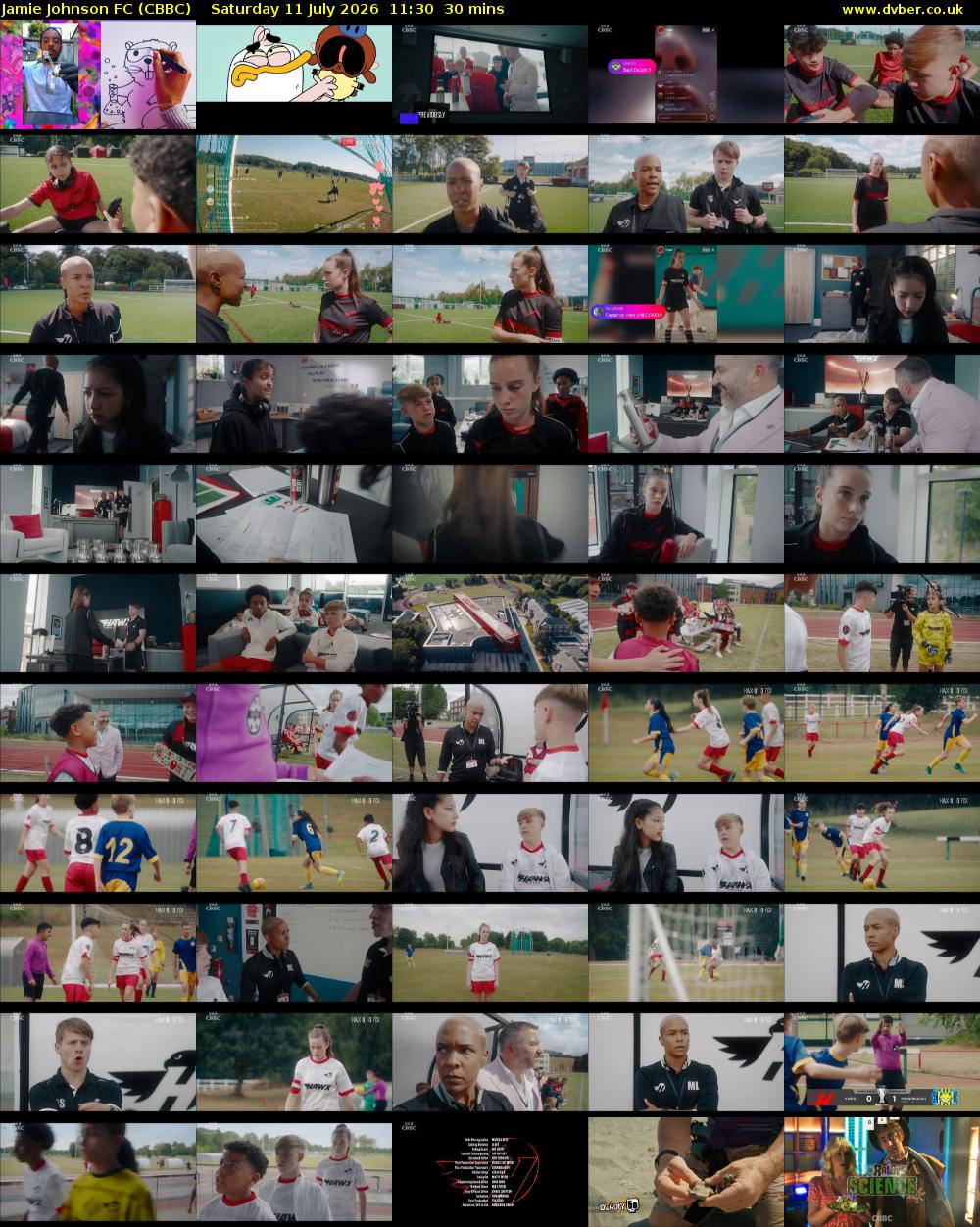 Jamie Johnson FC (CBBC) Saturday 11 July 2026 11:30 - 12:00