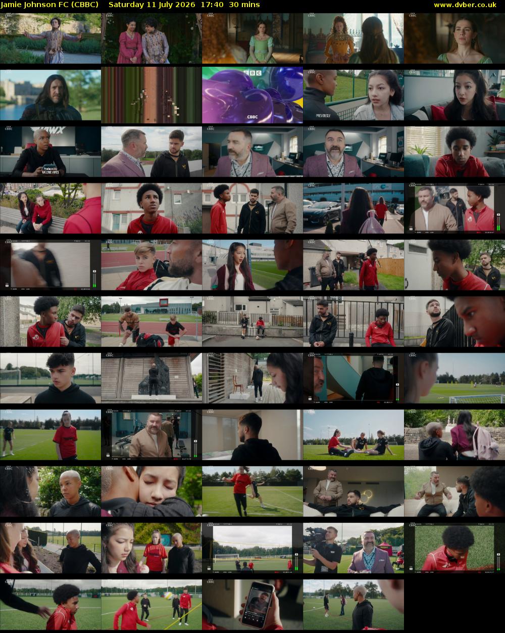 Jamie Johnson FC (CBBC) Saturday 11 July 2026 17:40 - 18:10