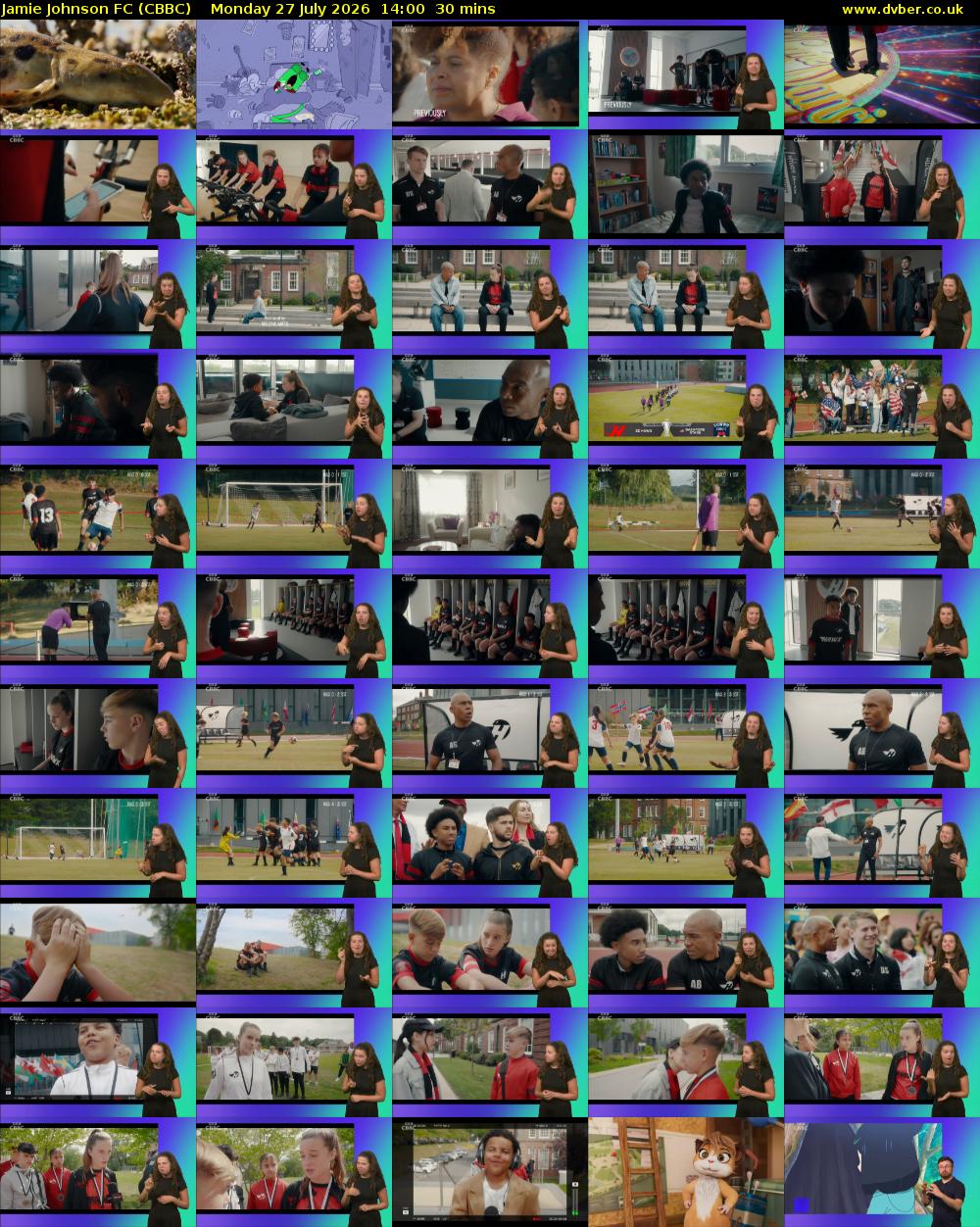 Jamie Johnson FC (CBBC) Monday 27 July 2026 14:00 - 14:30