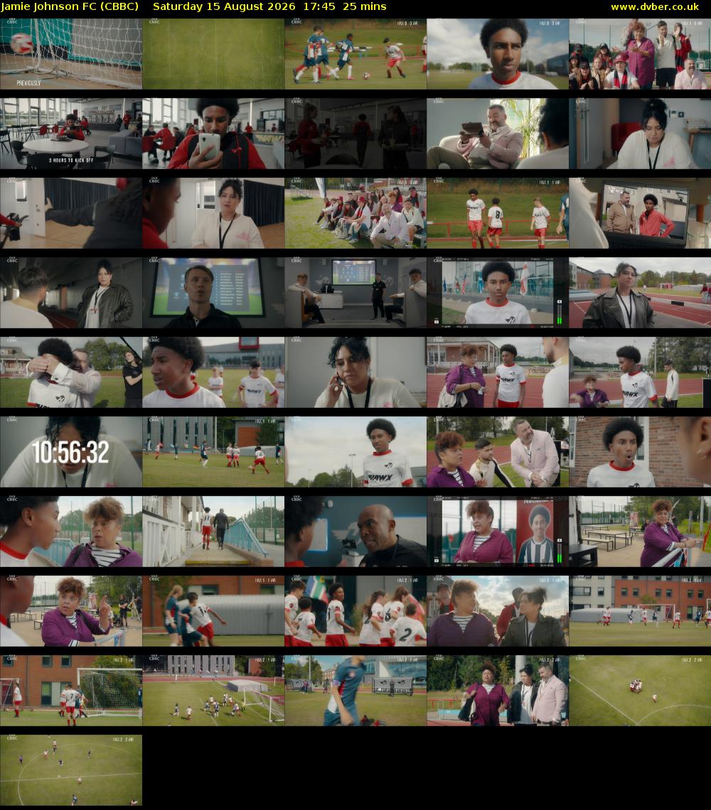 Jamie Johnson FC (CBBC) Saturday 15 August 2026 17:45 - 18:10