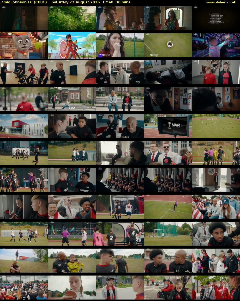 Jamie Johnson FC (CBBC) Saturday 22 August 2026 17:40 - 18:10