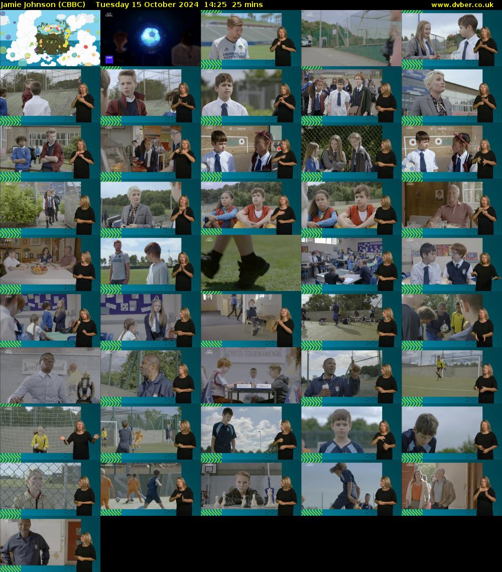 Jamie Johnson (CBBC) Tuesday 15 October 2024 14:25 - 14:50