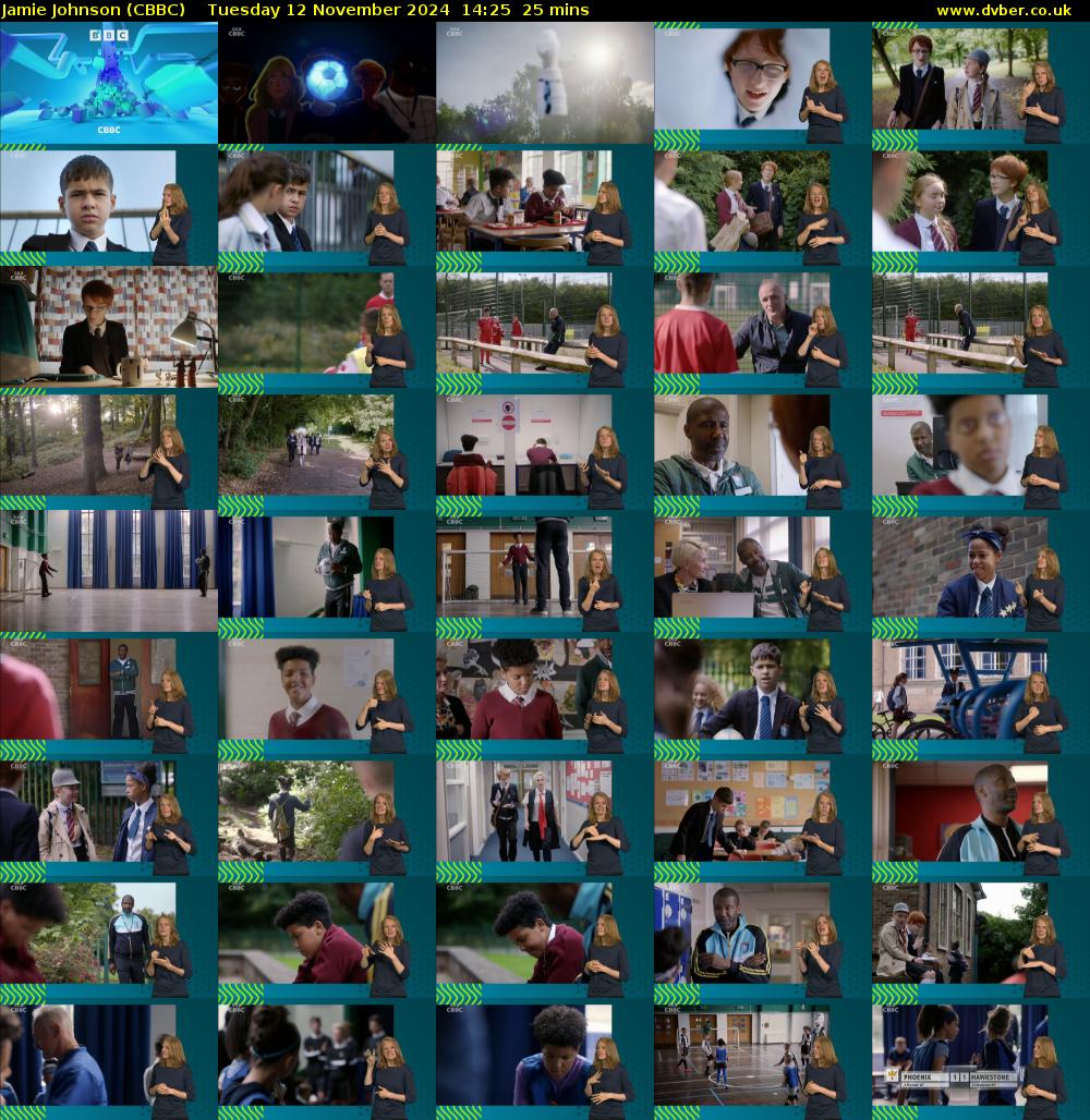 Jamie Johnson (CBBC) Tuesday 12 November 2024 14:25 - 14:50