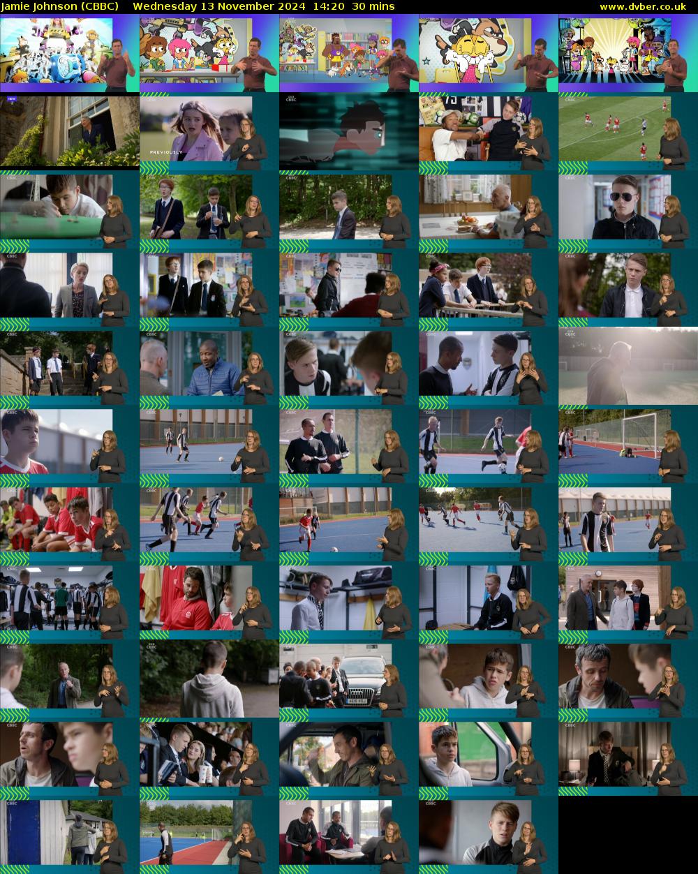 Jamie Johnson (CBBC) Wednesday 13 November 2024 14:20 - 14:50