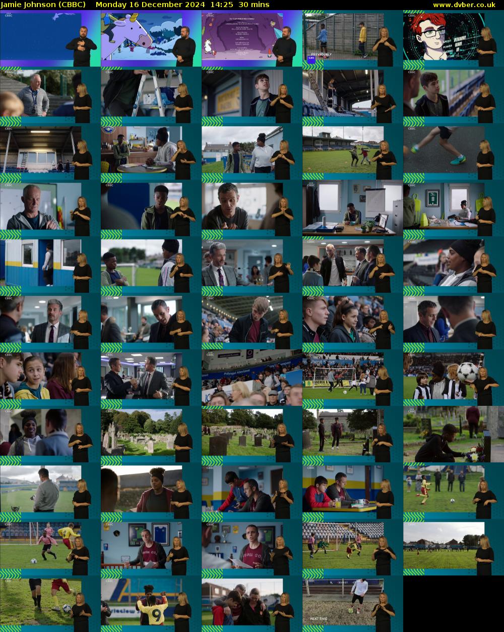 Jamie Johnson (CBBC) Monday 16 December 2024 14:25 - 14:55