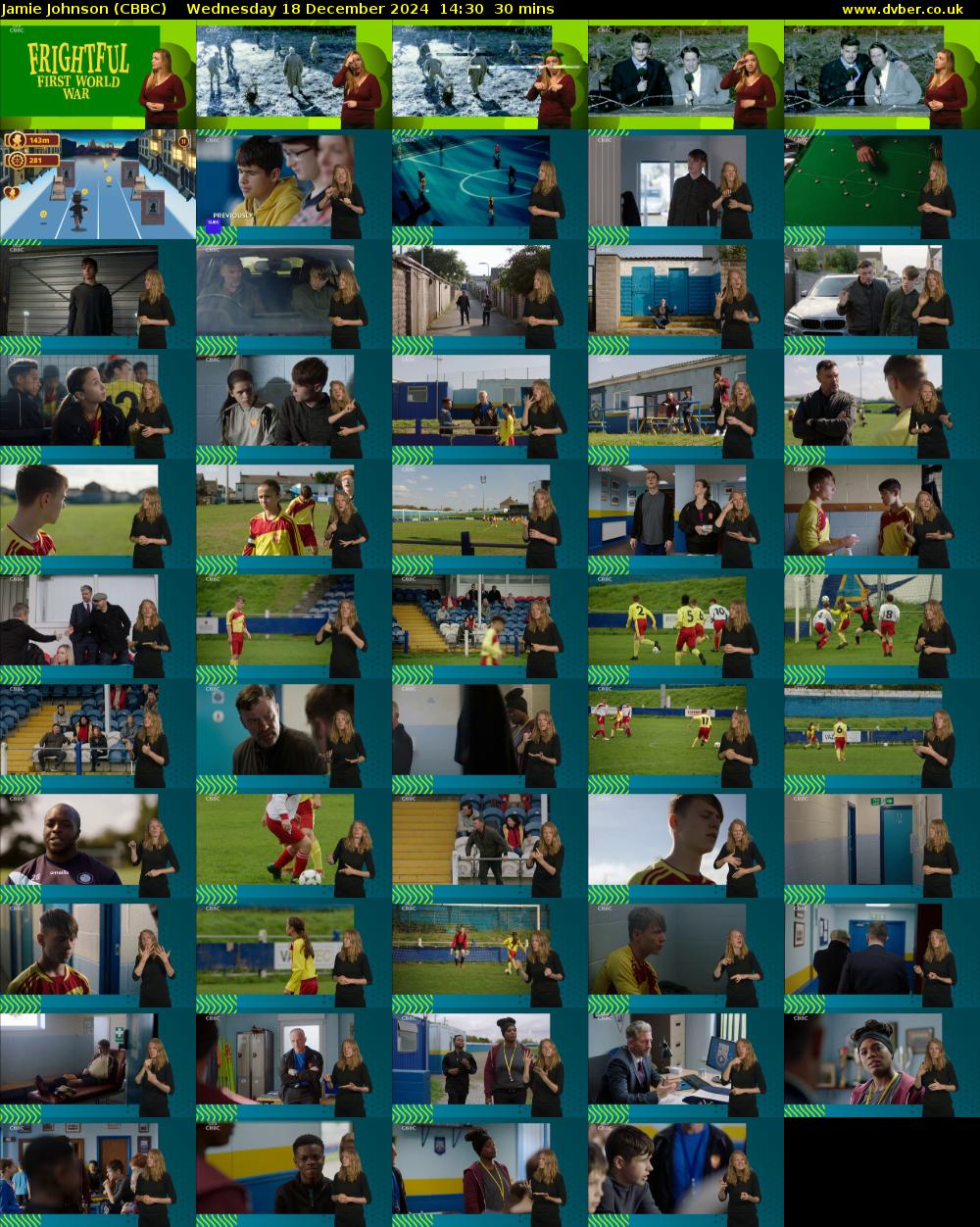 Jamie Johnson (CBBC) Wednesday 18 December 2024 14:30 - 15:00