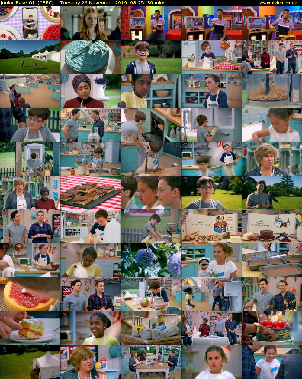 Junior Bake Off (CBBC) Tuesday 26 November 2019 08:25 - 08:55