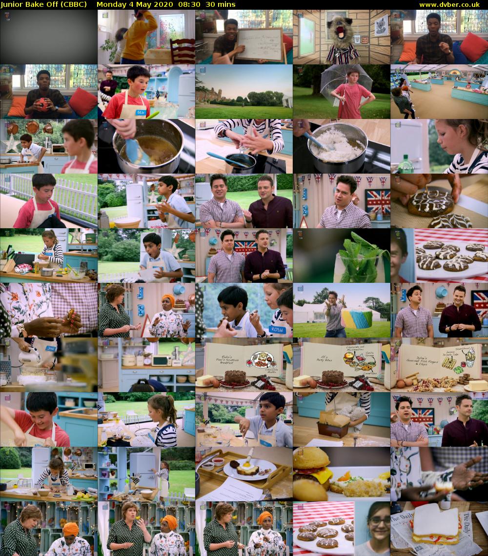 Junior Bake Off (CBBC) Monday 4 May 2020 08:30 - 09:00