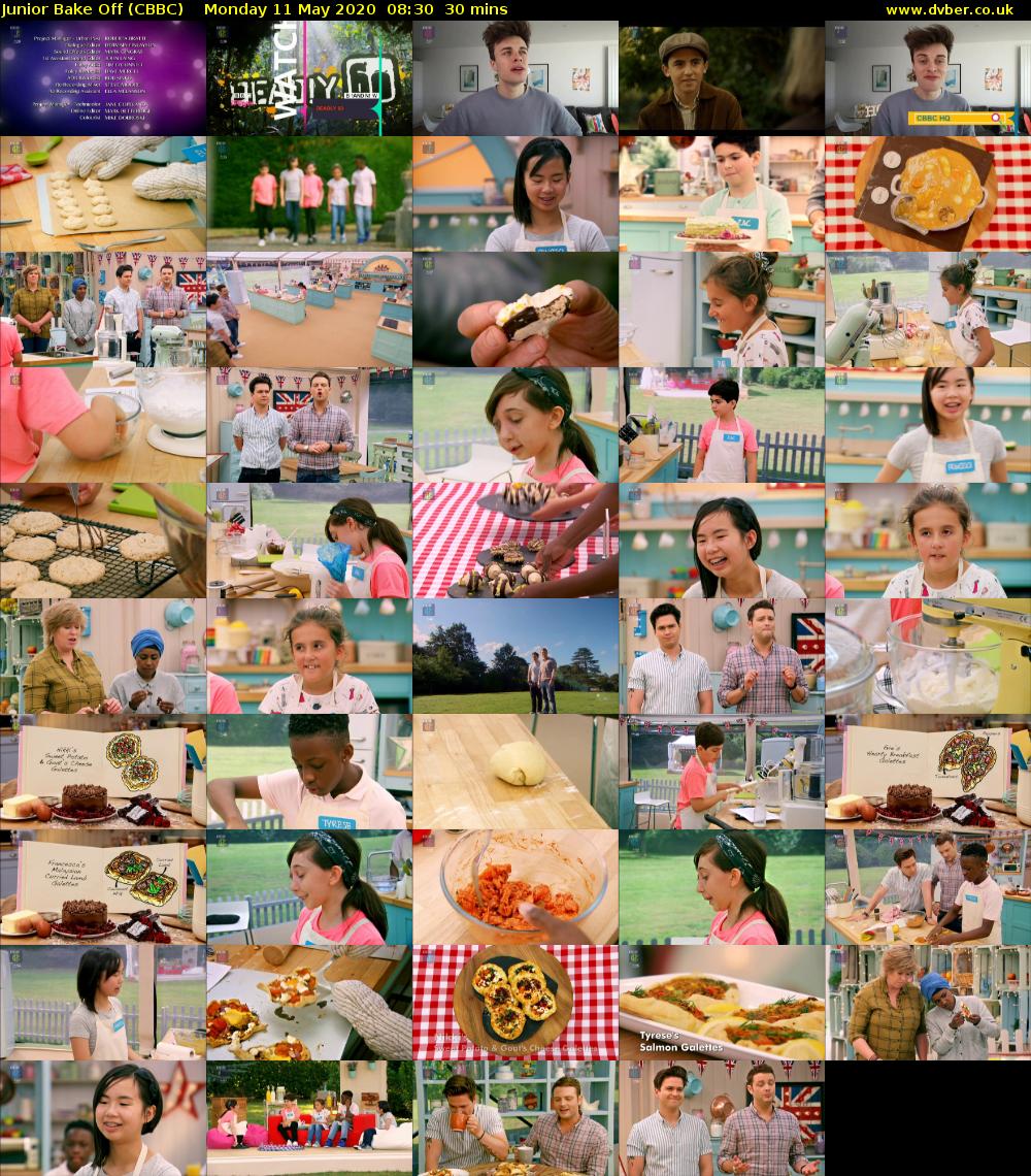 Junior Bake Off (CBBC) Monday 11 May 2020 08:30 - 09:00