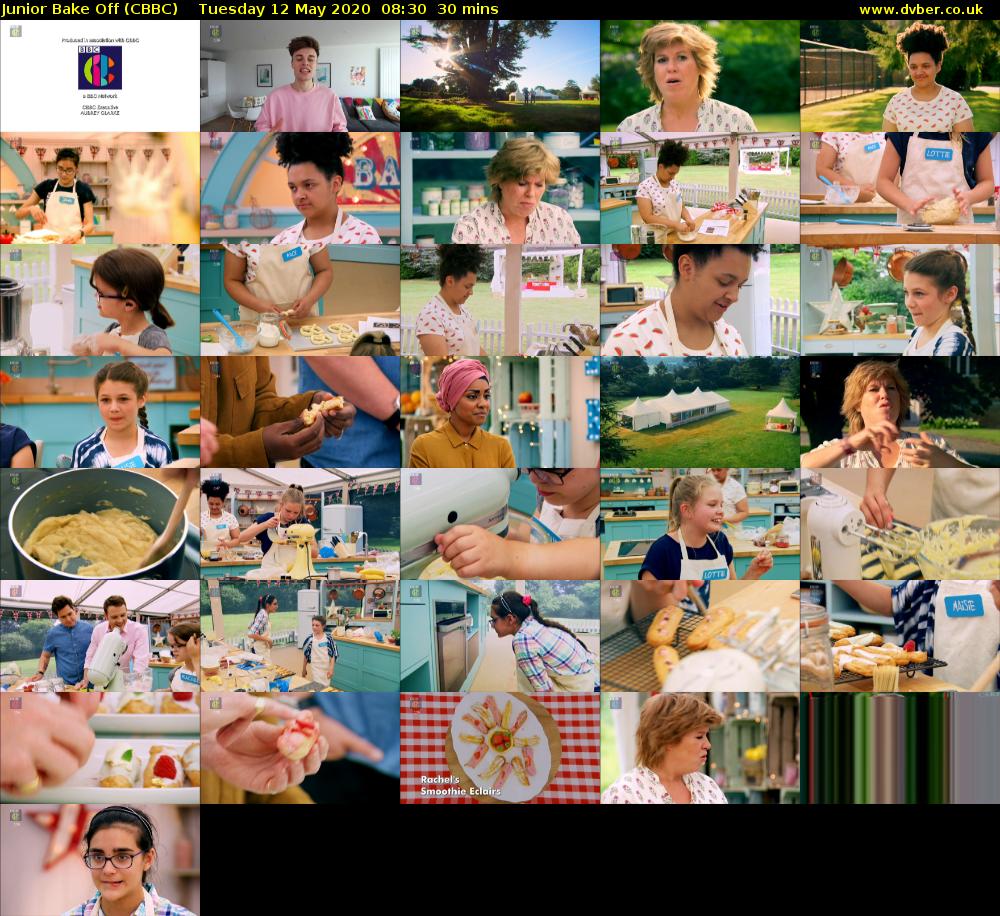 Junior Bake Off (CBBC) Tuesday 12 May 2020 08:30 - 09:00
