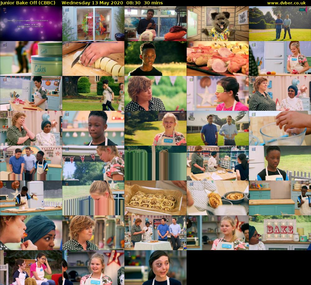Junior Bake Off (CBBC) Wednesday 13 May 2020 08:30 - 09:00