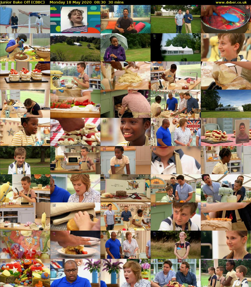 Junior Bake Off (CBBC) Monday 18 May 2020 08:30 - 09:00