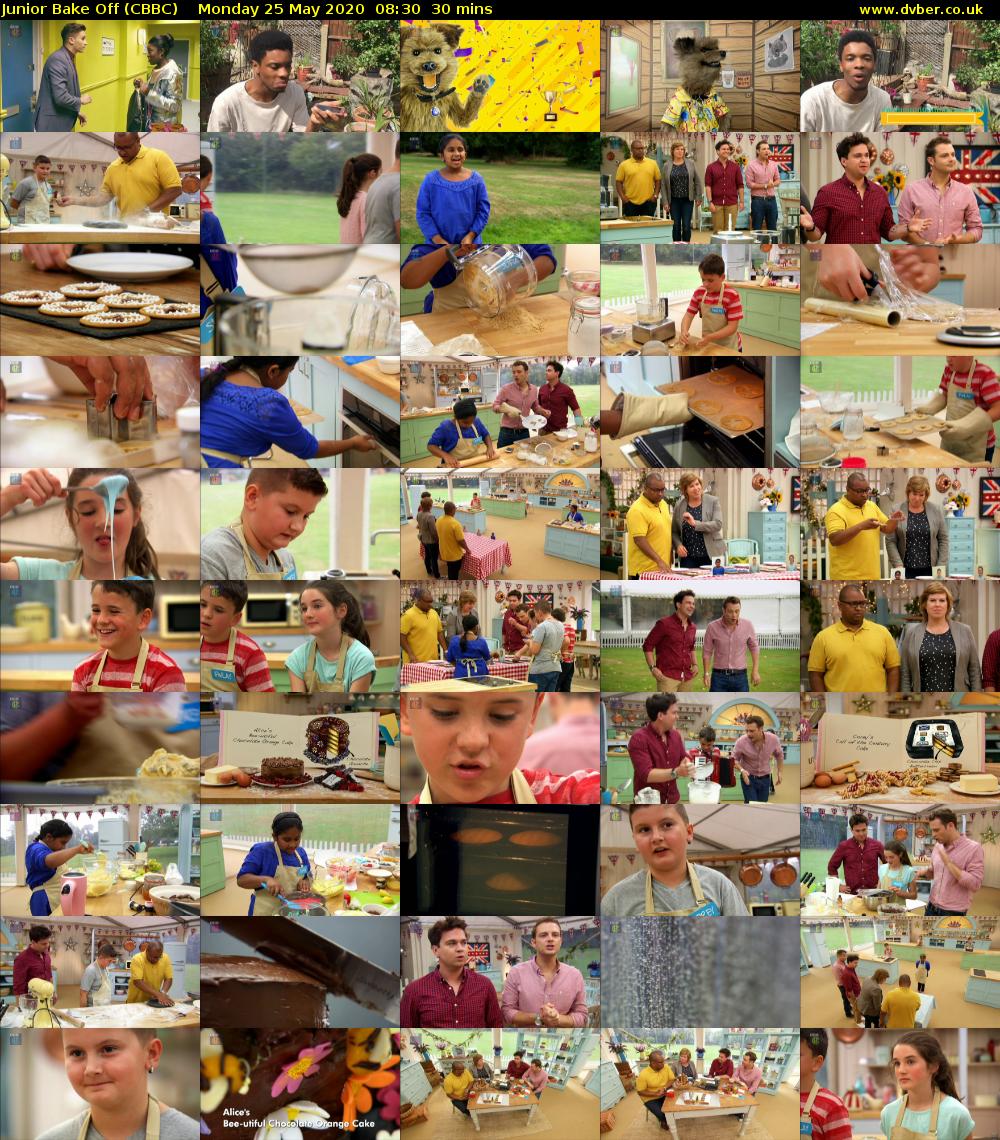 Junior Bake Off (CBBC) Monday 25 May 2020 08:30 - 09:00