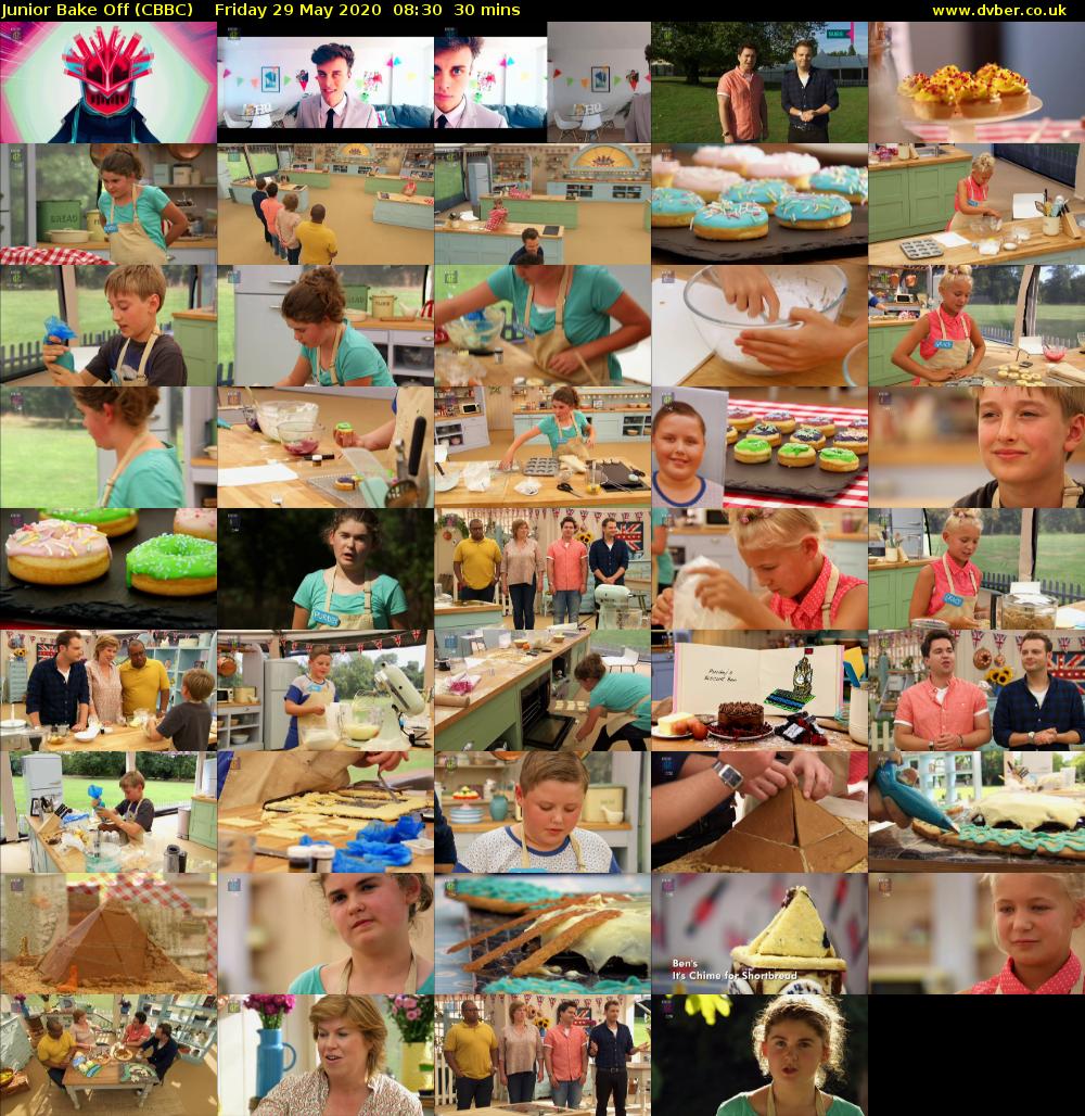 Junior Bake Off (CBBC) Friday 29 May 2020 08:30 - 09:00