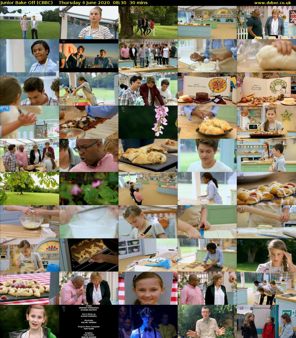 Junior Bake Off (CBBC) Thursday 4 June 2020 08:30 - 09:00