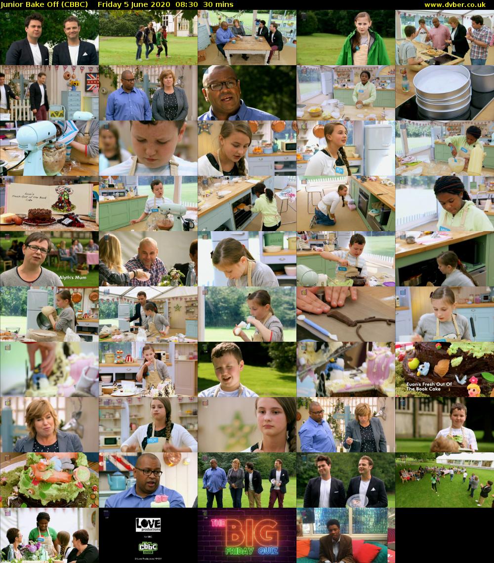Junior Bake Off (CBBC) Friday 5 June 2020 08:30 - 09:00