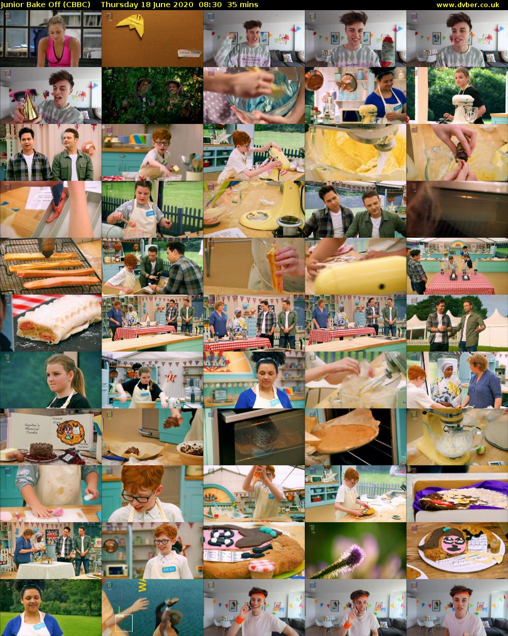 Junior Bake Off (CBBC) Thursday 18 June 2020 08:30 - 09:05