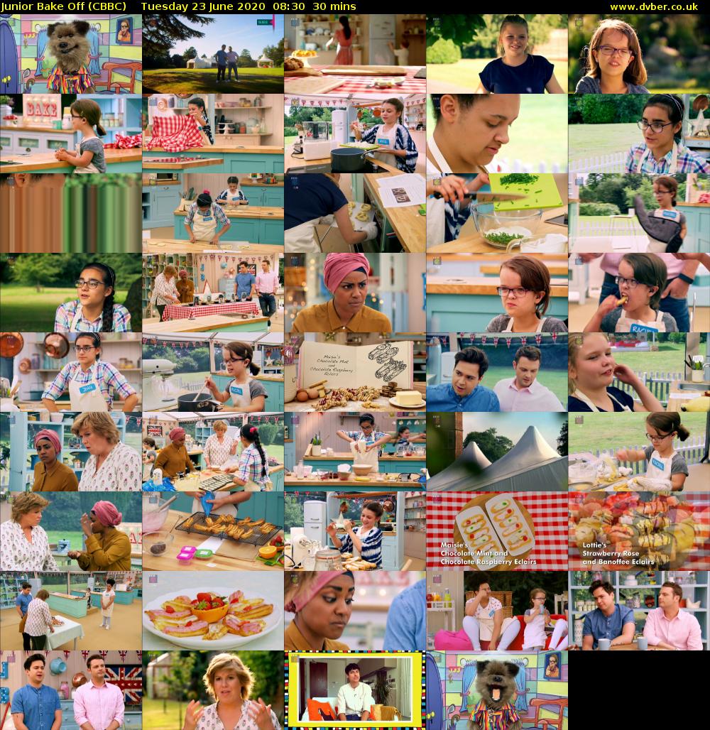 Junior Bake Off (CBBC) Tuesday 23 June 2020 08:30 - 09:00