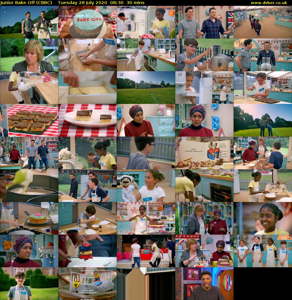 Junior Bake Off (CBBC) Tuesday 28 July 2020 08:30 - 09:00