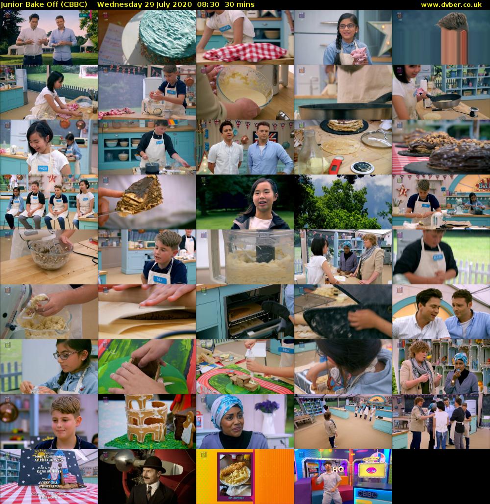 Junior Bake Off (CBBC) Wednesday 29 July 2020 08:30 - 09:00