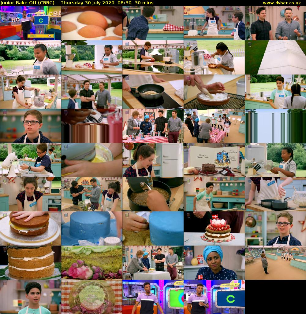 Junior Bake Off (CBBC) Thursday 30 July 2020 08:30 - 09:00