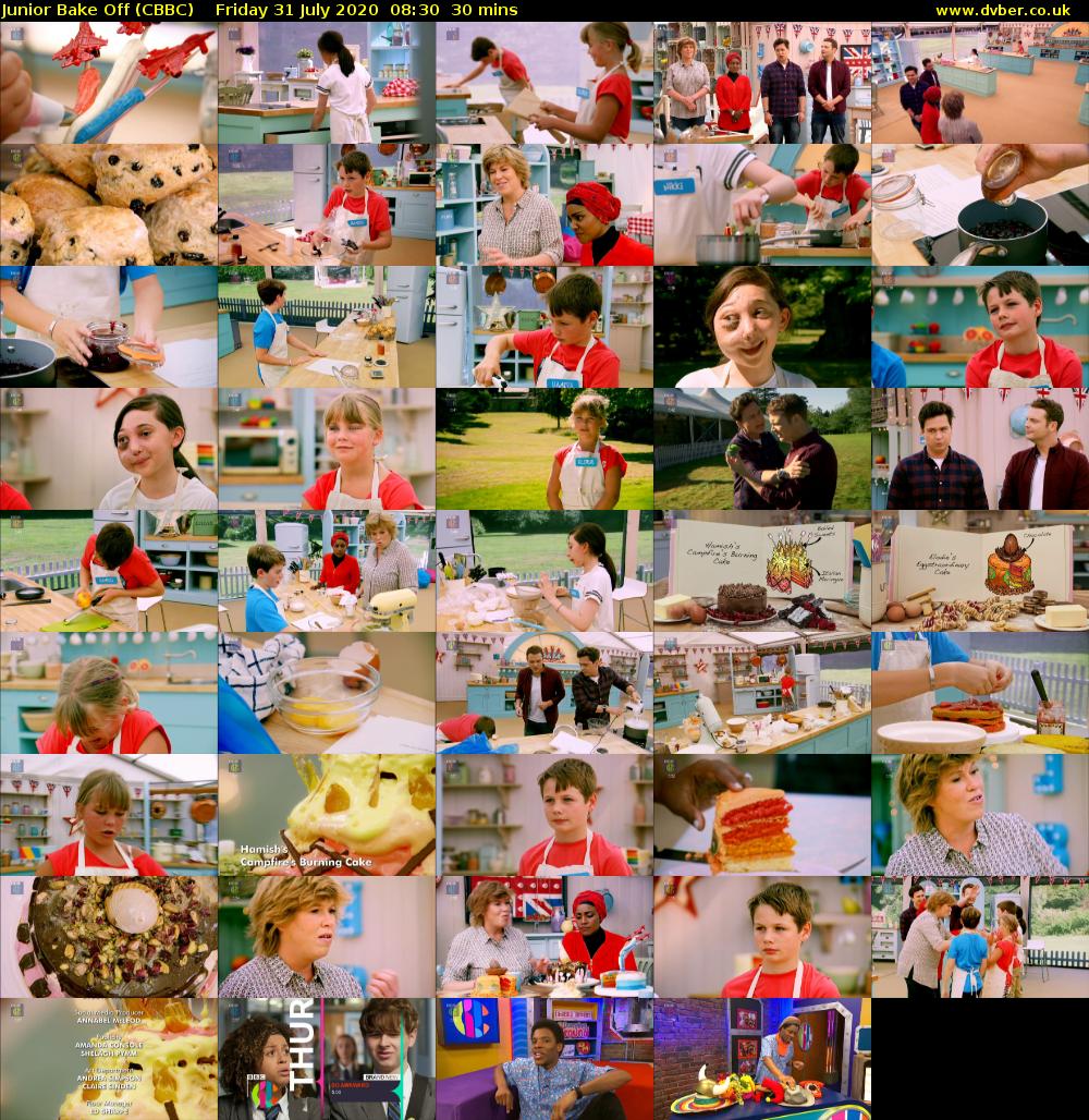 Junior Bake Off (CBBC) Friday 31 July 2020 08:30 - 09:00
