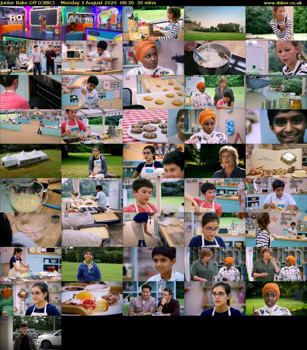 Junior Bake Off (CBBC) Monday 3 August 2020 08:30 - 09:00