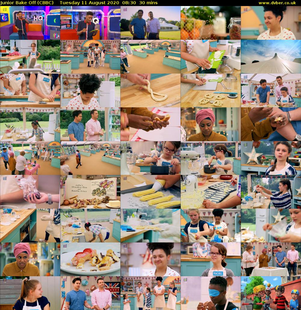 Junior Bake Off (CBBC) Tuesday 11 August 2020 08:30 - 09:00