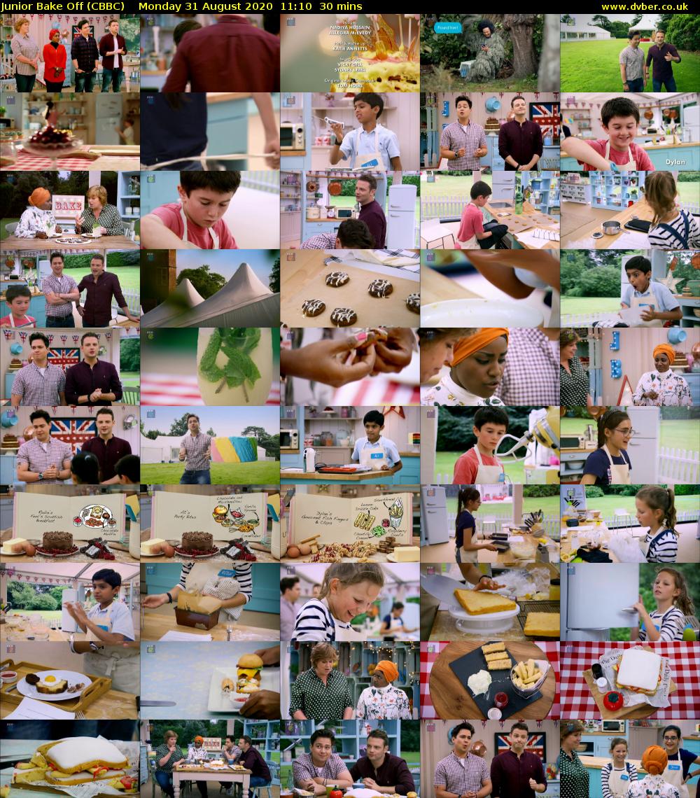 Junior Bake Off (CBBC) Monday 31 August 2020 11:10 - 11:40