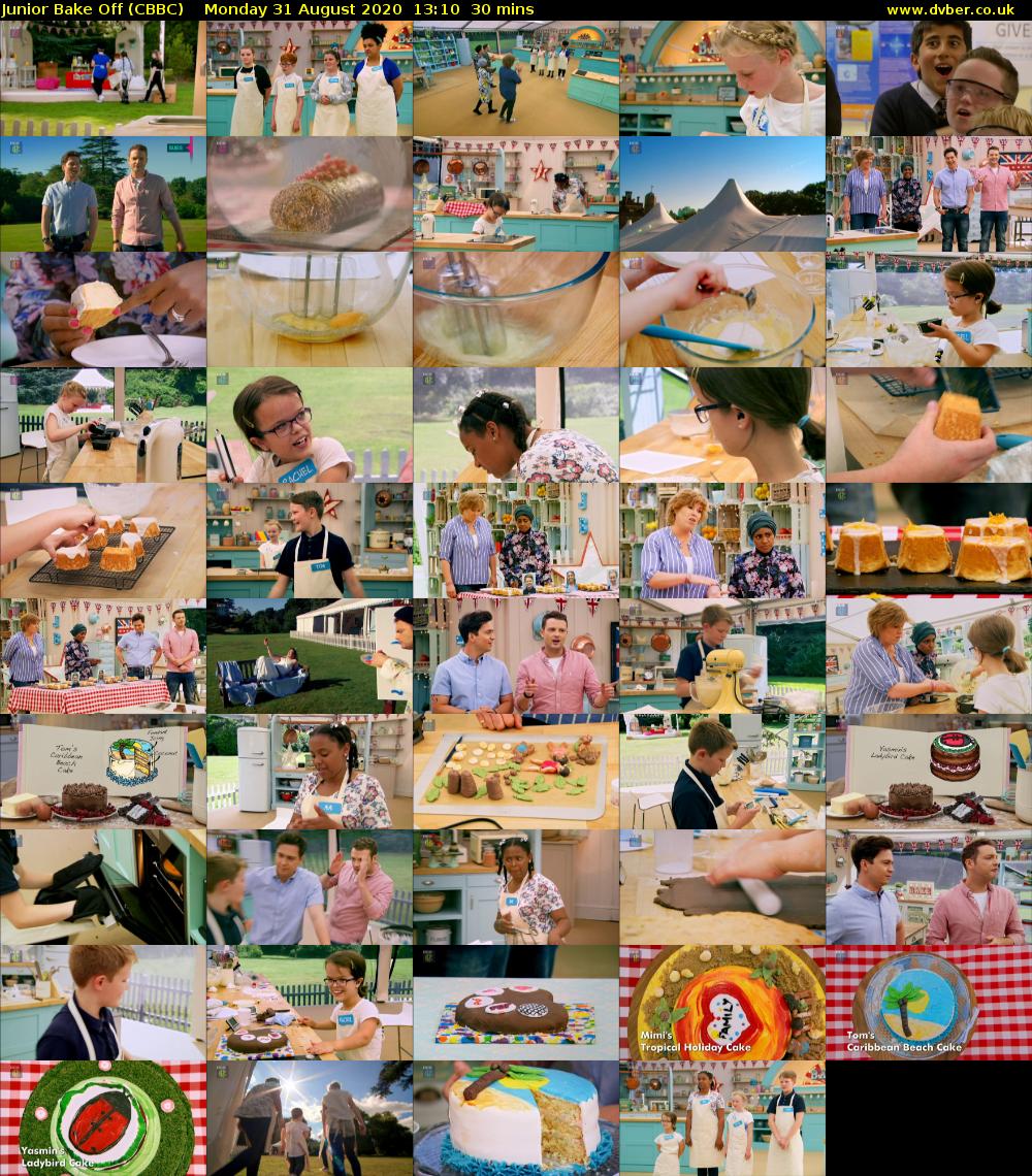 Junior Bake Off (CBBC) Monday 31 August 2020 13:10 - 13:40