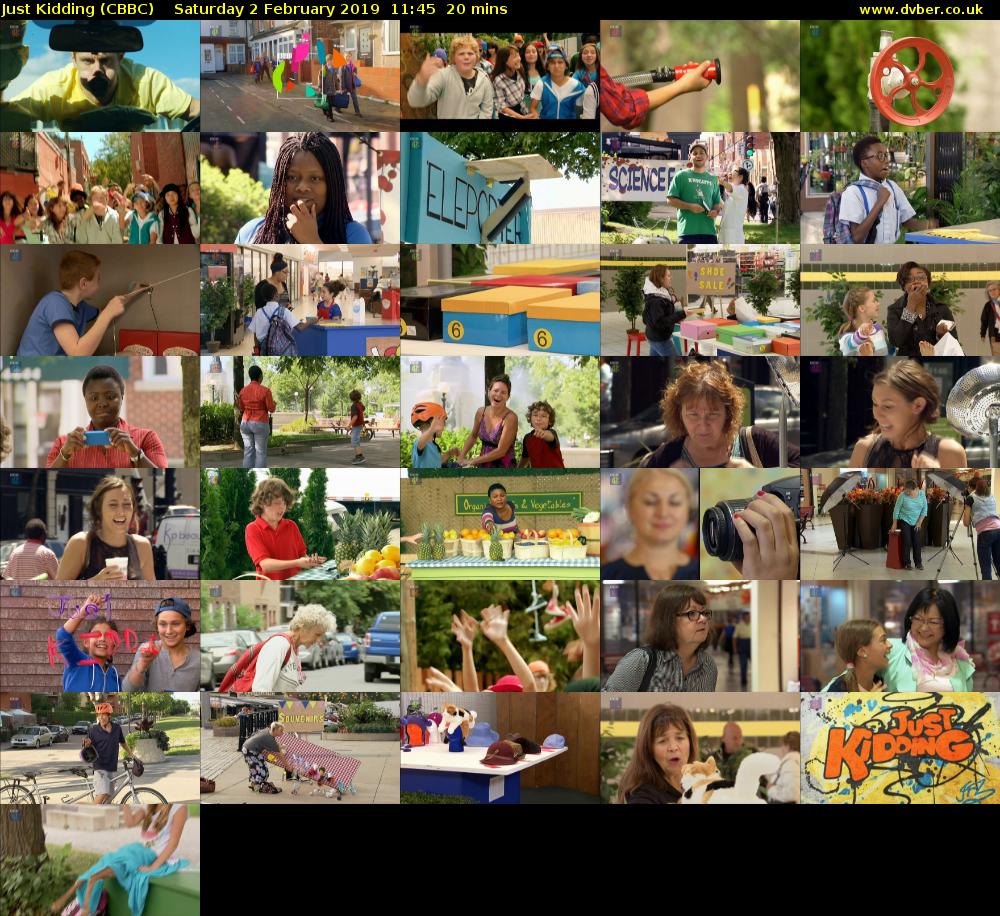 Just Kidding (CBBC) Saturday 2 February 2019 11:45 - 12:05