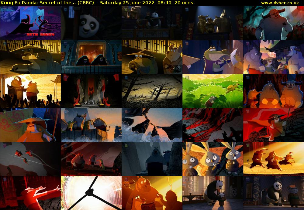 Kung Fu Panda: Secret of the... (CBBC) Saturday 25 June 2022 08:40 - 09:00