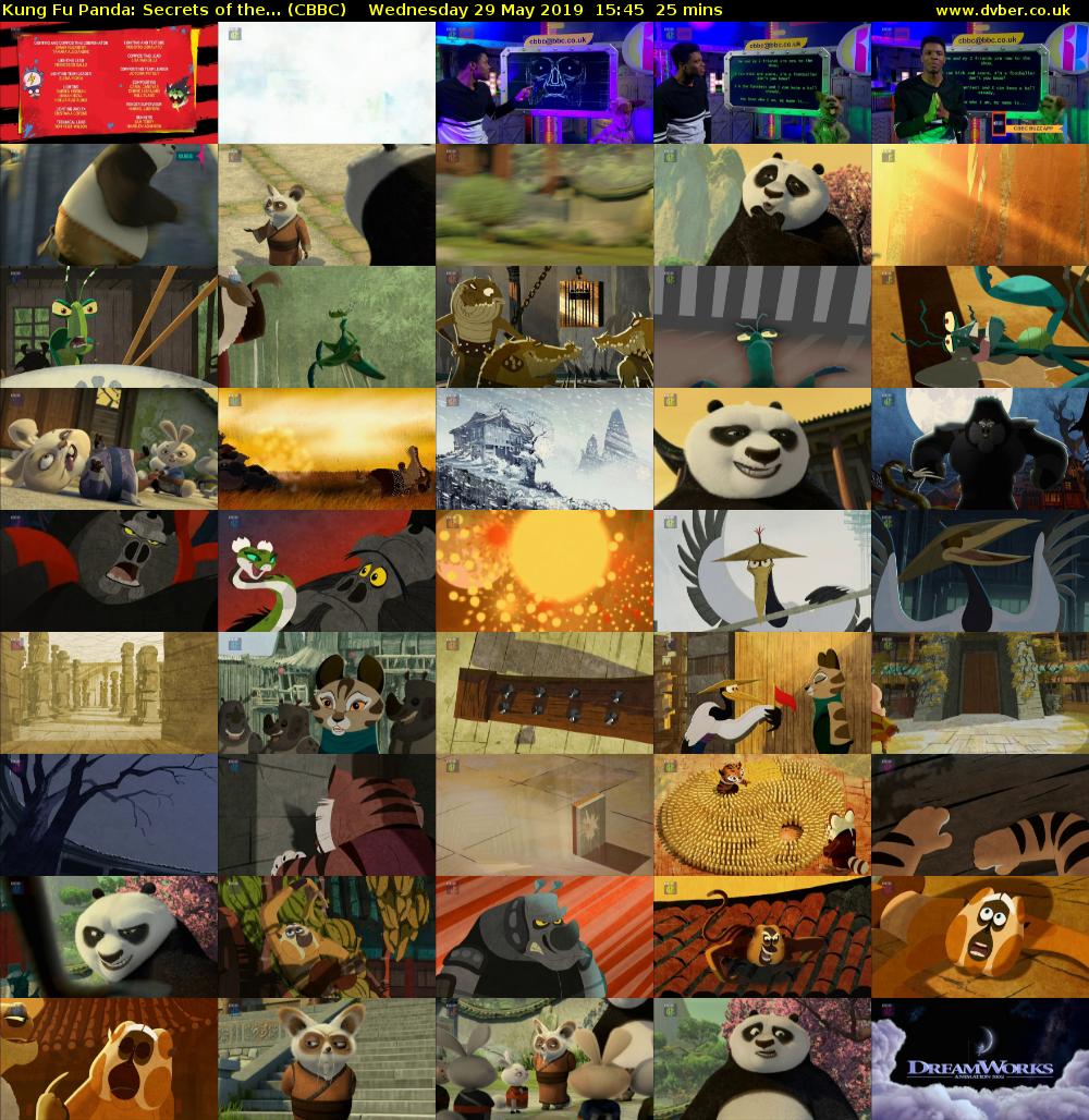 Kung Fu Panda: Secrets of the... (CBBC) Wednesday 29 May 2019 15:45 - 16:10