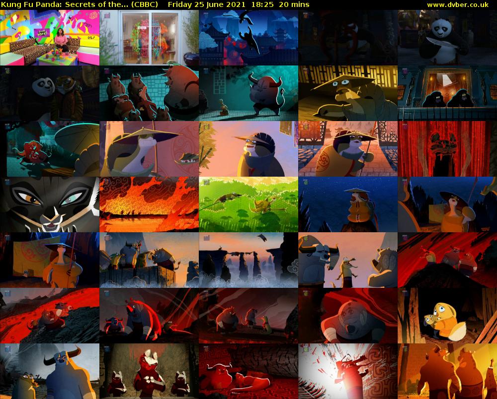 Kung Fu Panda: Secrets of the... (CBBC) Friday 25 June 2021 18:25 - 18:45
