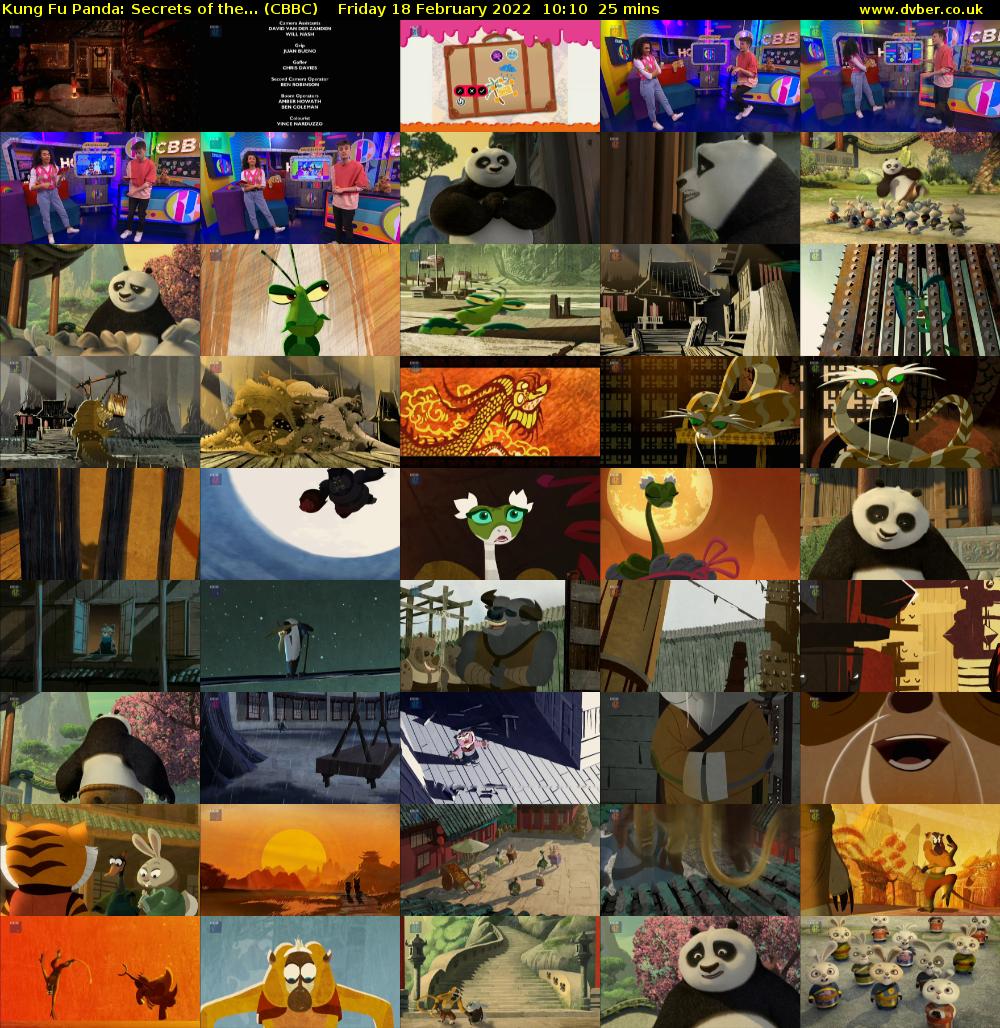 Kung Fu Panda: Secrets of the... (CBBC) Friday 18 February 2022 10:10 - 10:35