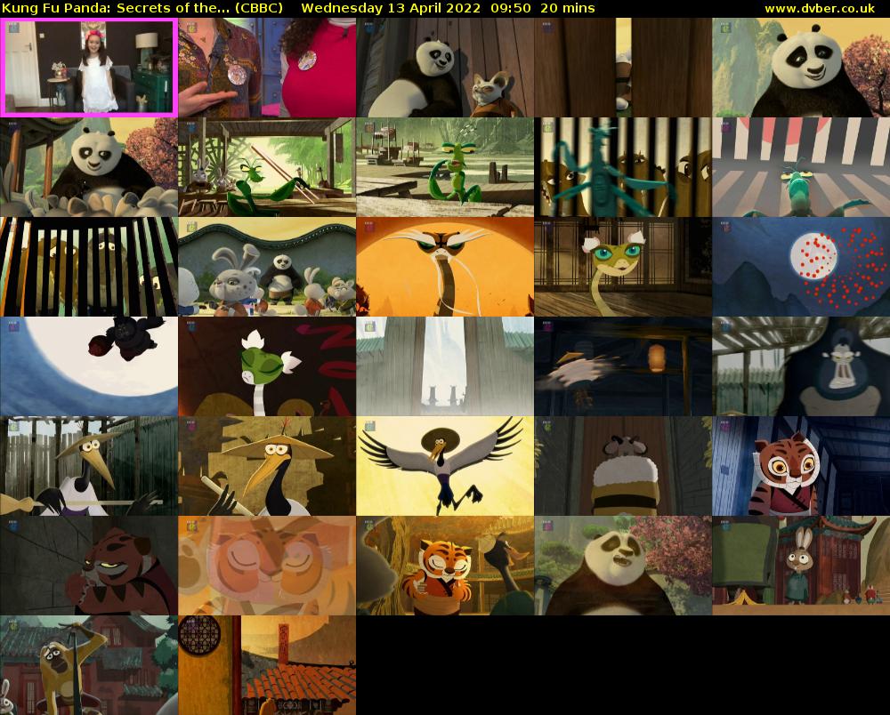 Kung Fu Panda: Secrets of the... (CBBC) Wednesday 13 April 2022 09:50 - 10:10