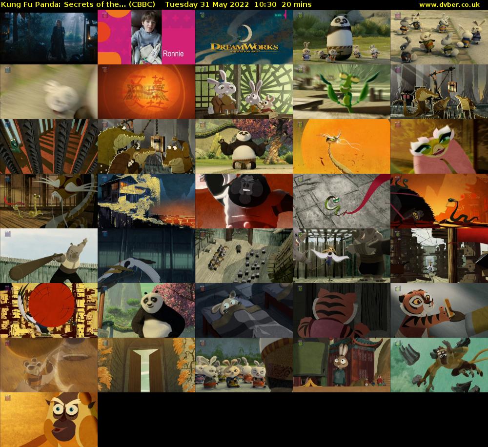 Kung Fu Panda: Secrets of the... (CBBC) Tuesday 31 May 2022 10:30 - 10:50