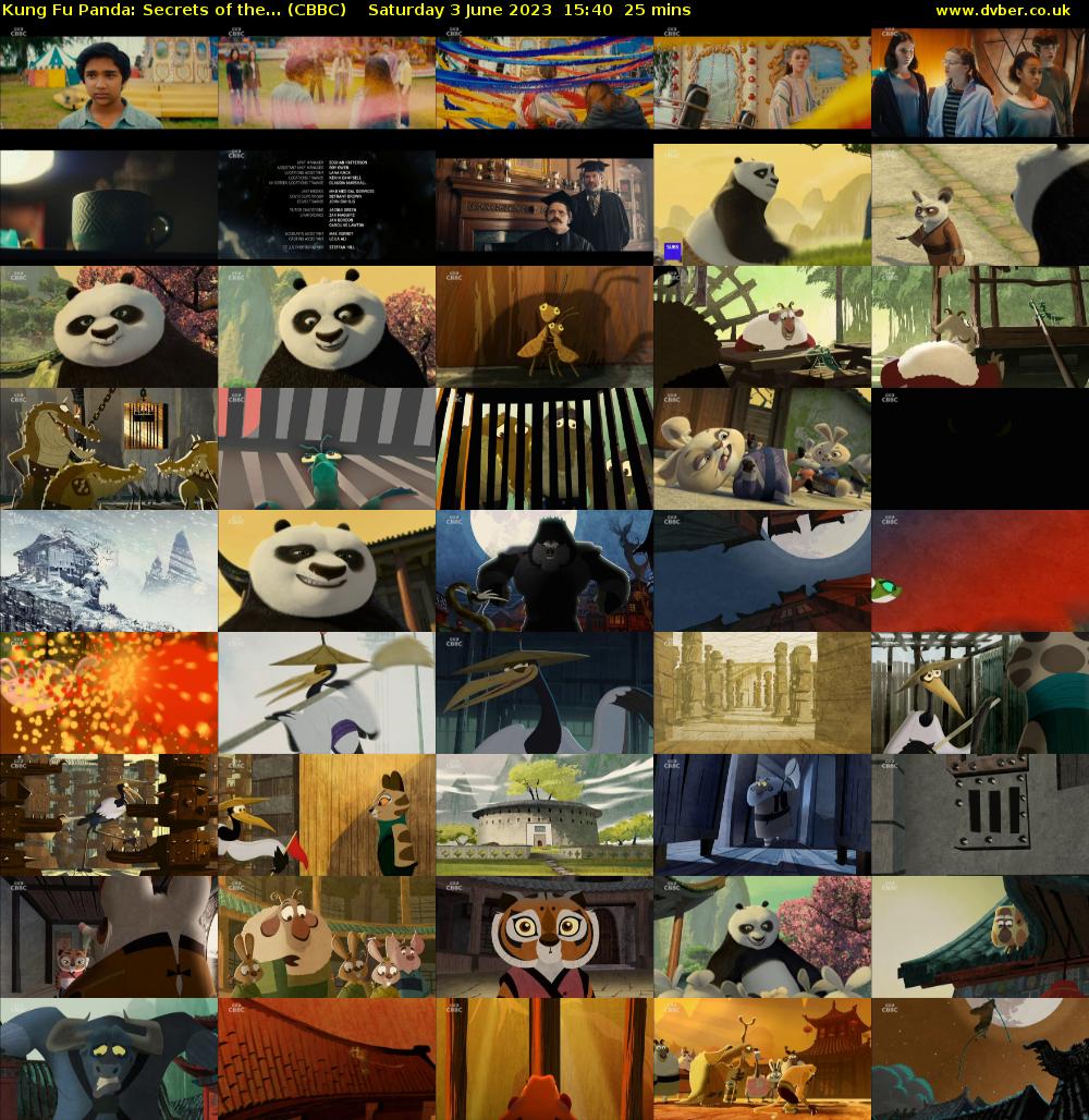 Kung Fu Panda: Secrets of the... (CBBC) Saturday 3 June 2023 15:40 - 16:05