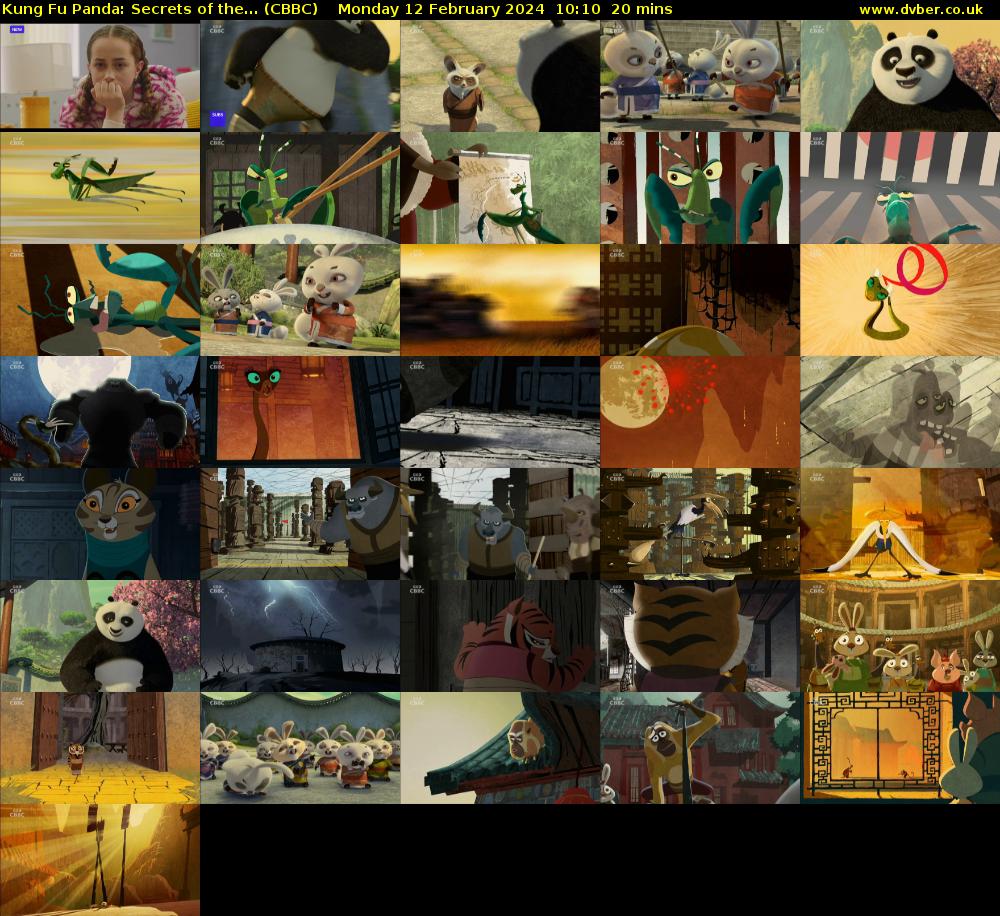 Kung Fu Panda: Secrets of the... (CBBC) Monday 12 February 2024 10:10 - 10:30