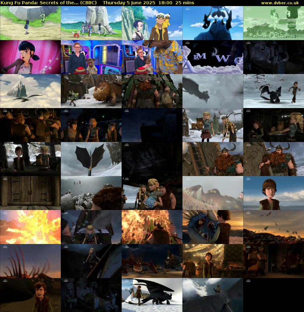 Kung Fu Panda: Secrets of the... (CBBC) Thursday 5 June 2025 18:00 - 18:25