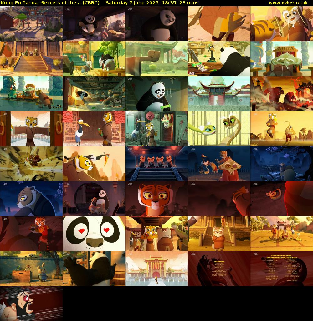 Kung Fu Panda: Secrets of the... (CBBC) Saturday 7 June 2025 18:35 - 18:58
