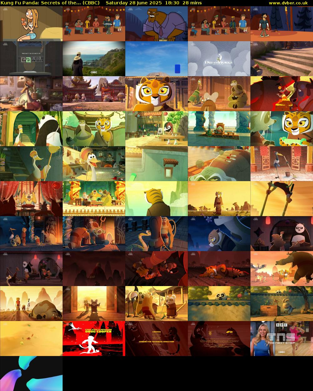 Kung Fu Panda: Secrets of the... (CBBC) Saturday 28 June 2025 18:30 - 18:58