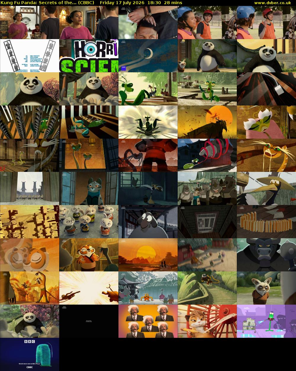 Kung Fu Panda: Secrets of the... (CBBC) Friday 17 July 2026 18:30 - 18:58