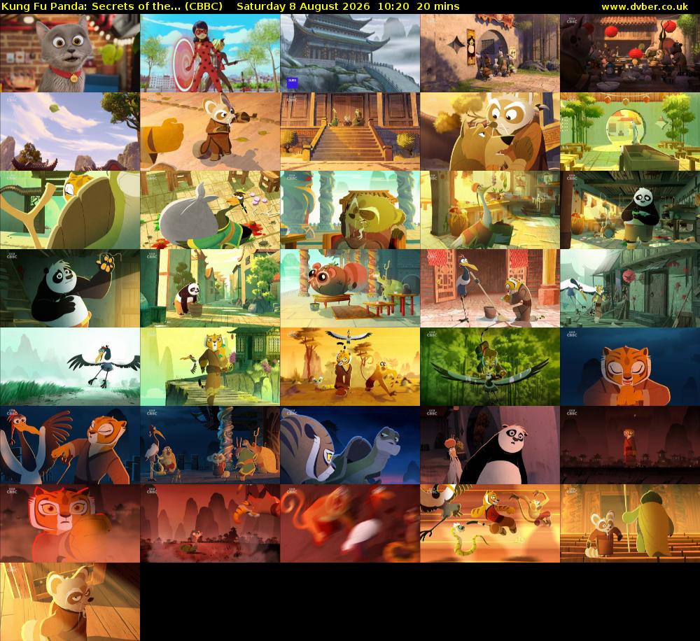 Kung Fu Panda: Secrets of the... (CBBC) Saturday 8 August 2026 10:20 - 10:40