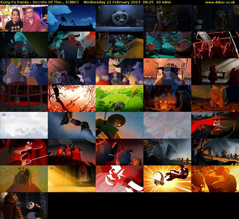 Kung Fu Panda - Secrets Of The... (CBBC) Wednesday 22 February 2023 08:25 - 08:45