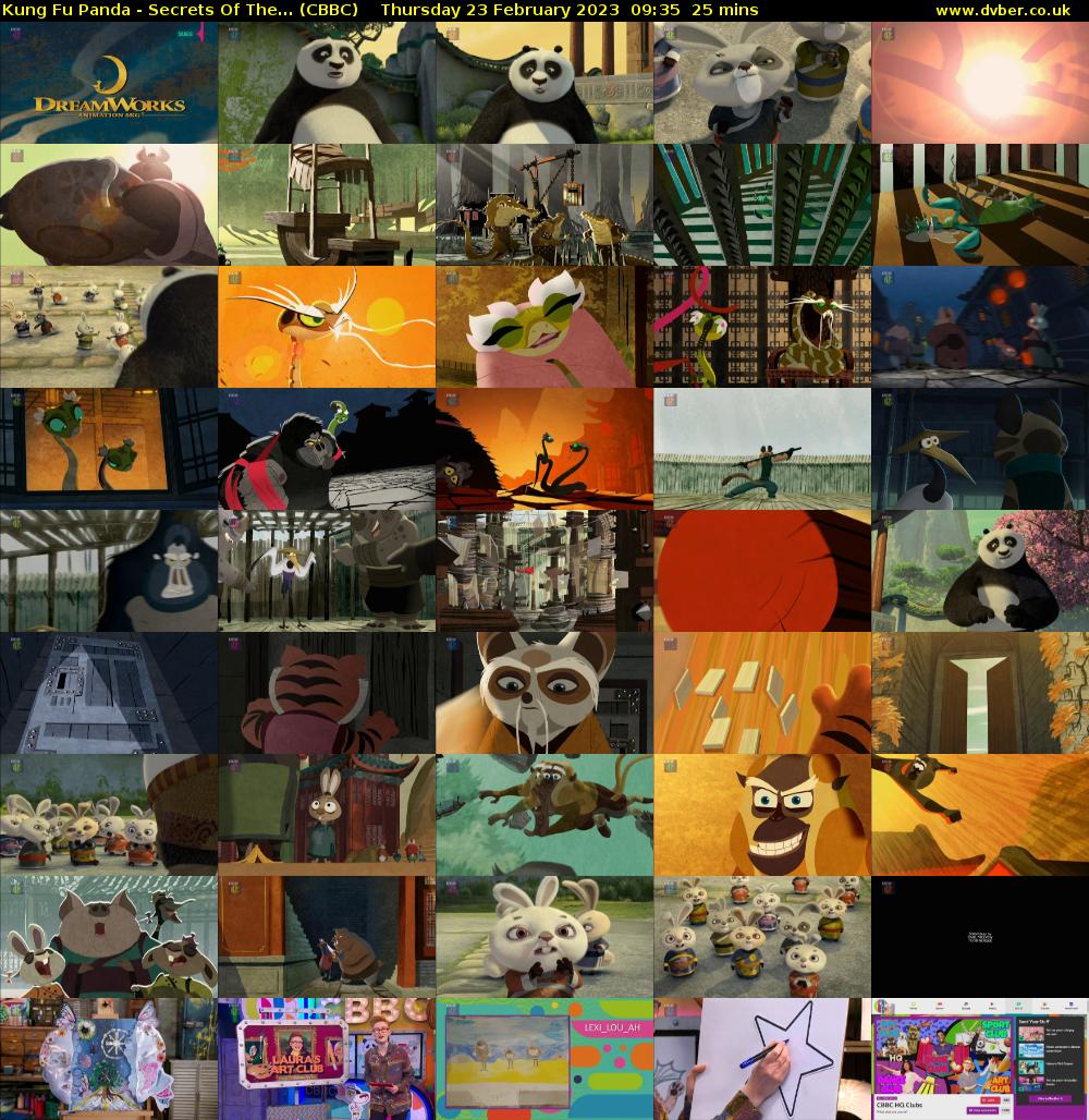 Kung Fu Panda - Secrets Of The... (CBBC) Thursday 23 February 2023 09:35 - 10:00