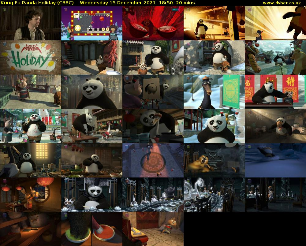 Kung Fu Panda Holiday (CBBC) Wednesday 15 December 2021 18:50 - 19:10