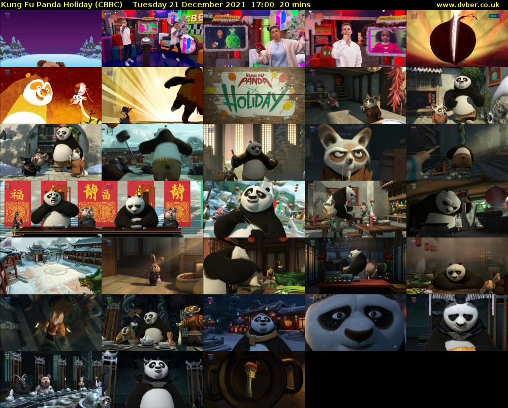 Kung Fu Panda Holiday (CBBC) Tuesday 21 December 2021 17:00 - 17:20