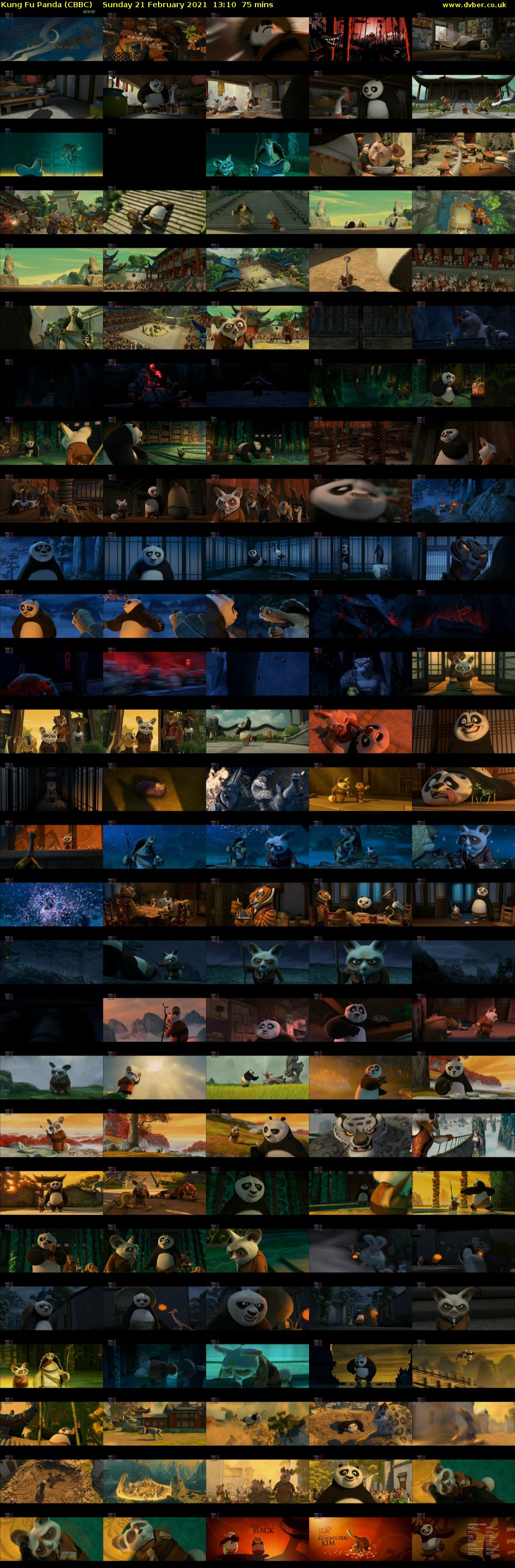 Kung Fu Panda (CBBC) Sunday 21 February 2021 13:10 - 14:25